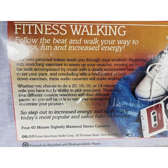 Fitness Walking Beginner Intermediate to Expert Exercise Cassette Tape Box Set - Picture 10 of 12